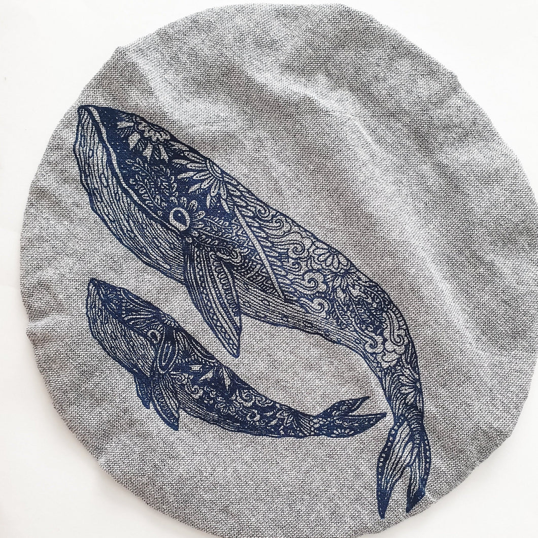 Whales XL Bowl Cover (unwaxed) 12.5