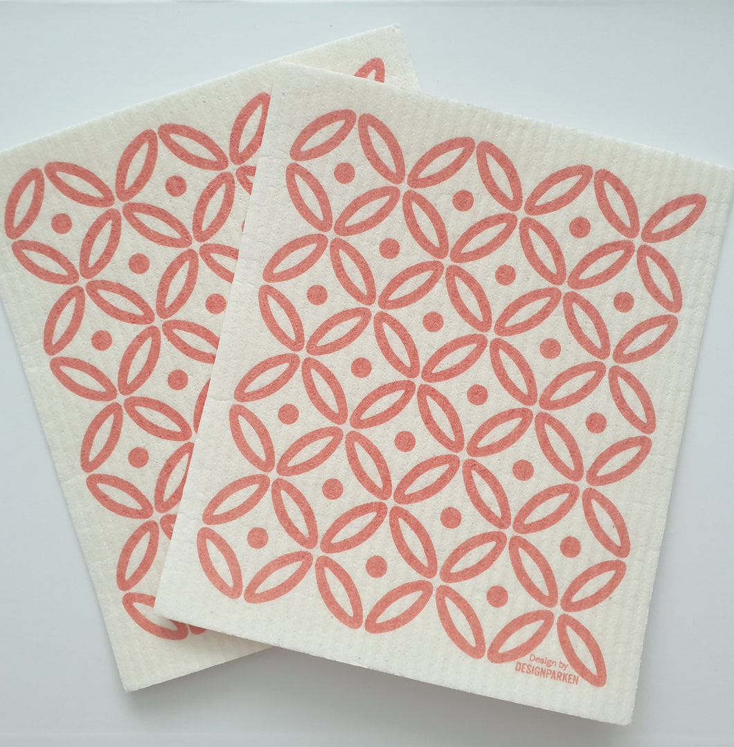 ART DECO coral (set of 2)