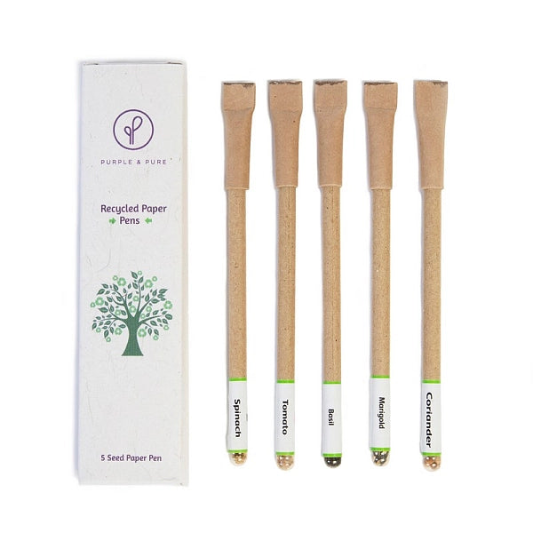 Recycled Paper Plantable Seed Pens - Gift Box