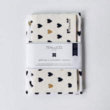 Load image into Gallery viewer, Tiny Hearts Gold and Black Gift Set

