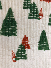 Load image into Gallery viewer, Woods Rust Red and Green Sponge Cloth
