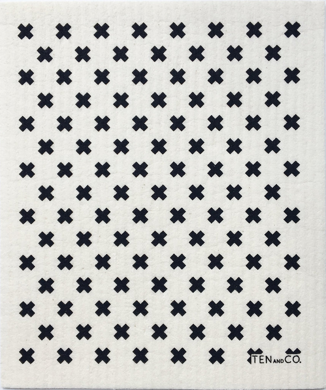 Tiny X Black Sponge Cloth
