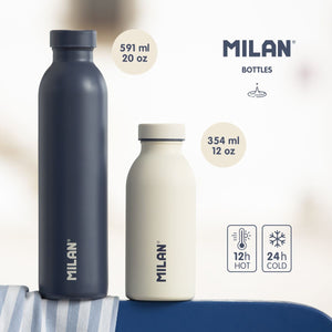 Stainless steel isothermal bottle 591 ml 1918 series, navy blue