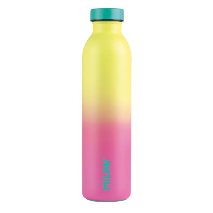 Stainless steel isothermal bottle 591 ml Sunset series, yellow-pink