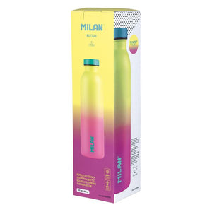 Stainless steel isothermal bottle 591 ml Sunset series, yellow-pink