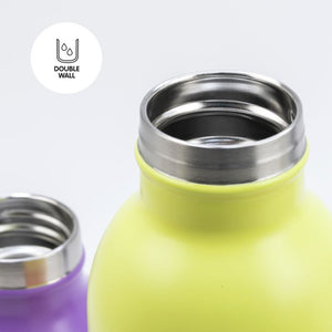 Stainless steel isothermal bottle 591 ml Sunset series, yellow-pink