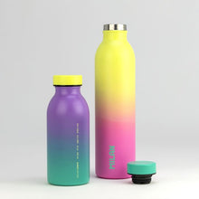 Load image into Gallery viewer, Stainless steel isothermal bottle 354 ml Sunset series, turquoise-lilac
