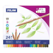 Load image into Gallery viewer, Metal box 24 colour pencils with thick lead, Ø 3.5 mm
