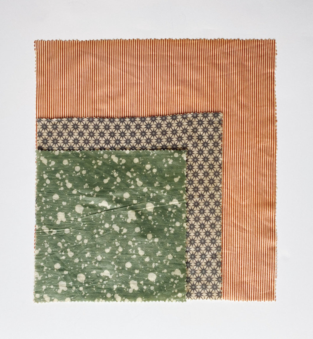 Geo Trio Beeswax Wrap - 3 Pack