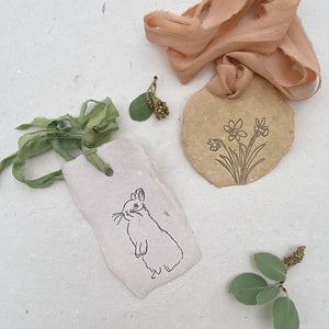 Tiny cards and tags for spring - Rabbit
