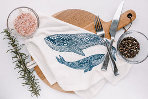 Whale Tea Towel