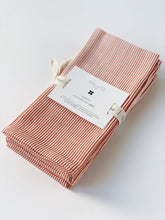 Load image into Gallery viewer, Everyday Napkins Set of 4 - Stripes, Rust
