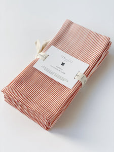 Everyday Napkins Set of 4 - Stripes, Rust