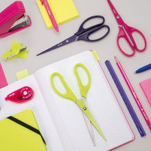 Load image into Gallery viewer, Acid pink office scissors 17 cm
