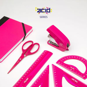 Acid pink office scissors 17 cm