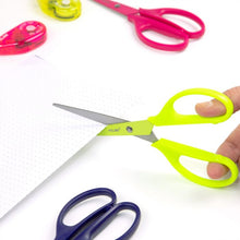 Load image into Gallery viewer, Acid yellow office scissors 17 cm
