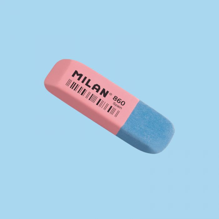 Double Use Bevelled Erasers MILAN 860 (pink-blue)