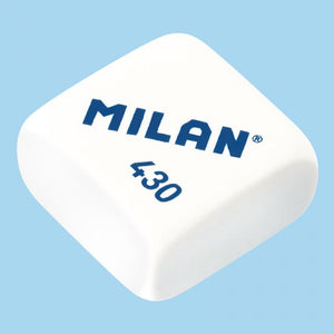 Soft Synthetic Rubber Eraser MILAN 430 squared, rectangular (white or pink)