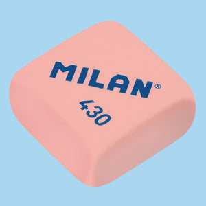 Soft Synthetic Rubber Eraser MILAN 430 squared, rectangular (white or pink)