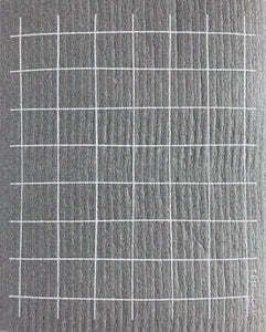 Grid Grey Sponge Cloth