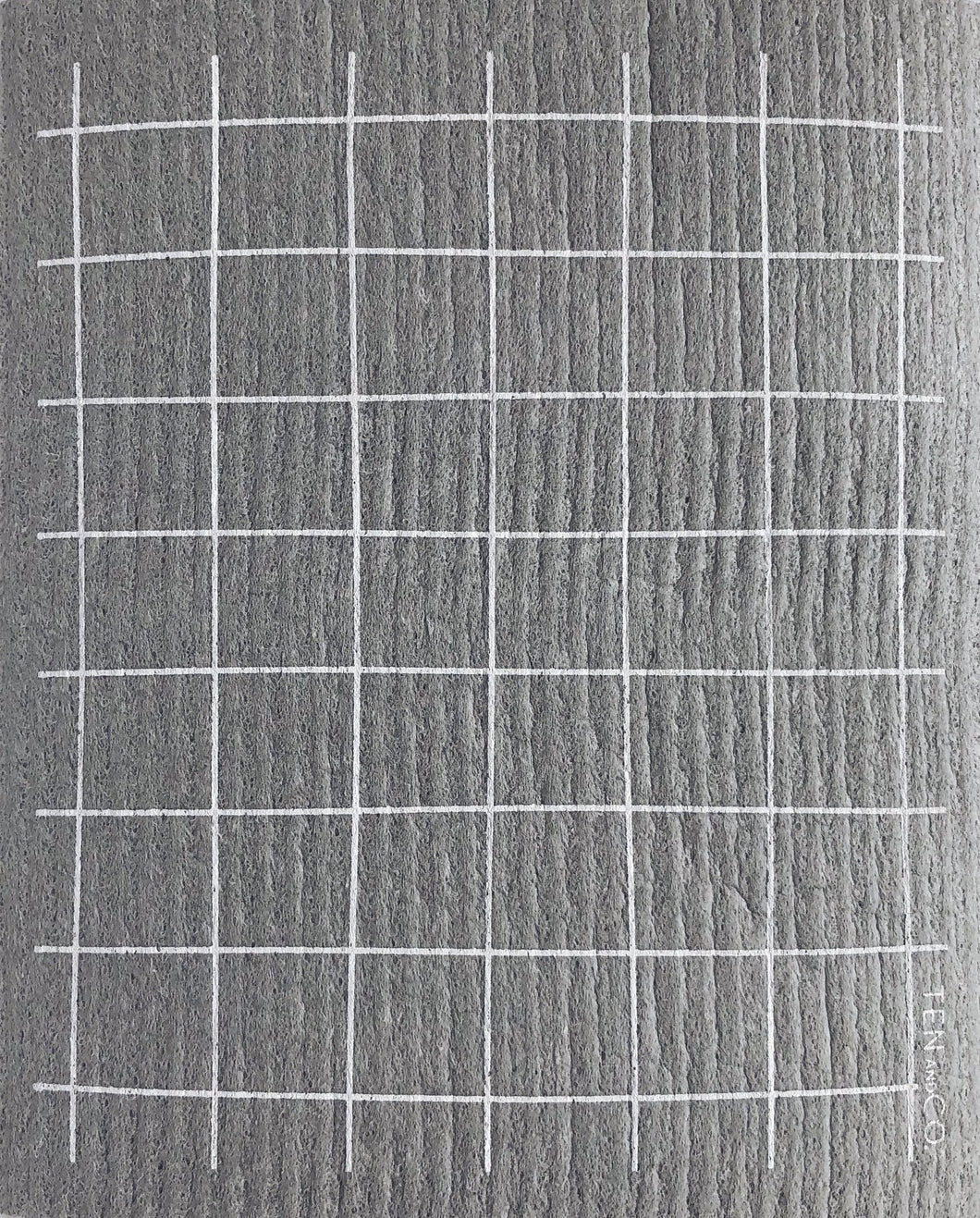 Grid Grey Sponge Cloth