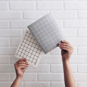 Grid Grey Sponge Cloth