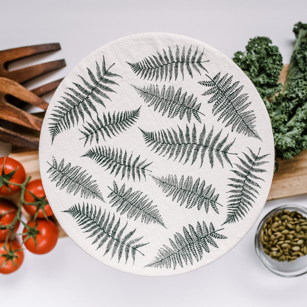 Fern XL Bowl Cover (unwaxed) 12.5