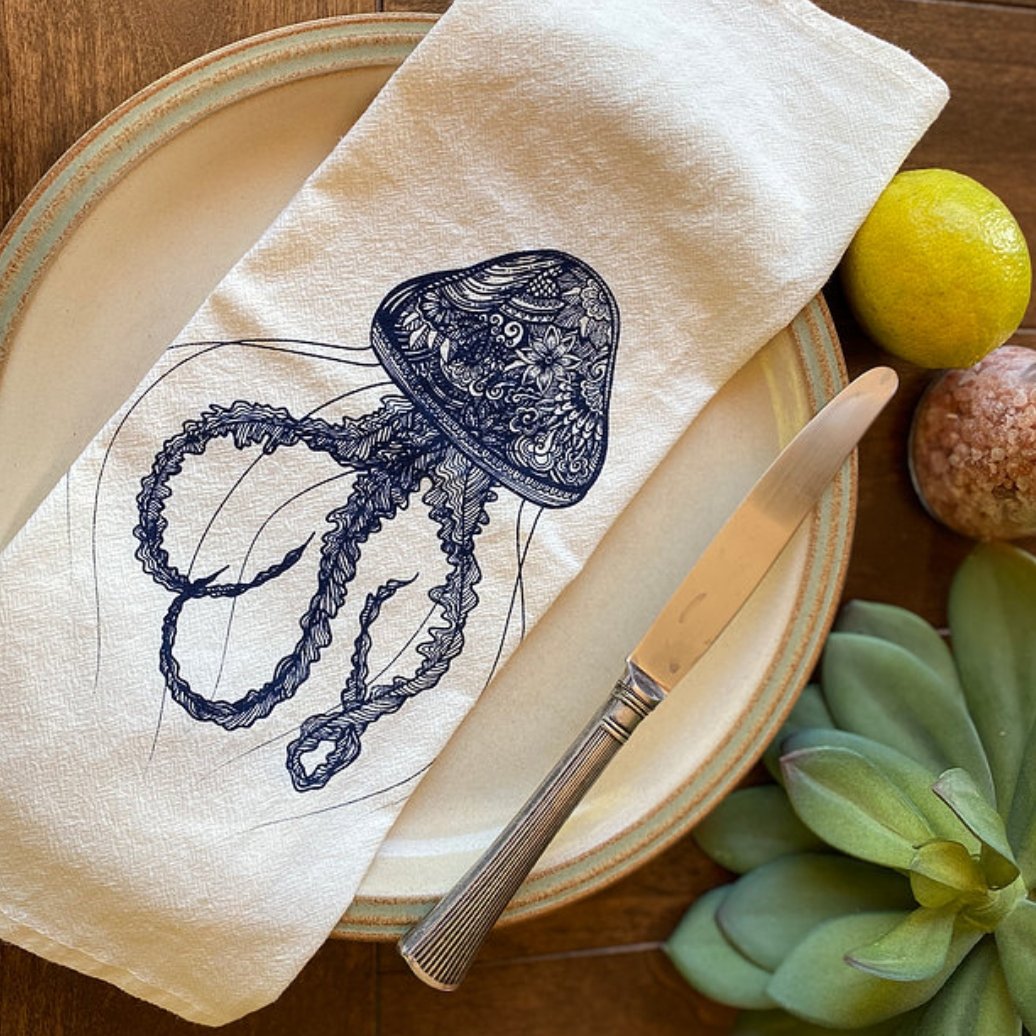 Jellyfish Reusable Napkins (Set of 2)