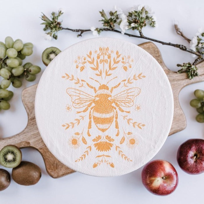 Bee M Fabric Bowl Cover (unwaxed) 8.5