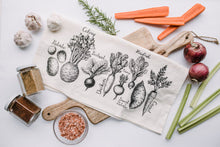 Load image into Gallery viewer, Root Vegetable Tea Towel
