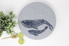 Load image into Gallery viewer, Whales XL Bowl Cover (unwaxed) 12.5&quot;
