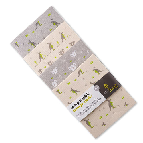 Ecoliving Sponge Cloths - Set of 4 - Botanic Garden