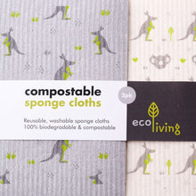 Load image into Gallery viewer, Compostable Sponge Cleaning Cloths - Wildlife Rescue
