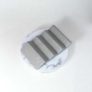 Grey Zig Zag Soap Dish