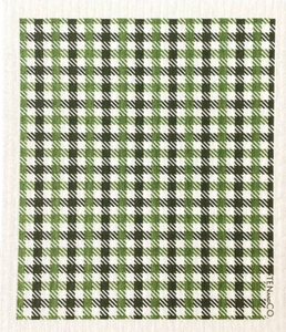 Plaid Green Sponge Cloth