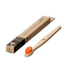 Load image into Gallery viewer, Kids 100% Plant-Based Beech Wood Toothbrush - Fox (FSC 100%) Orange
