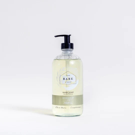 Bergamot + Lime Hand Soap 476ML In Glass Bottle