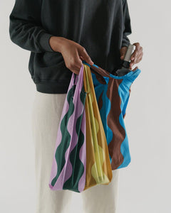 Wine Baggu Wavy Stripes