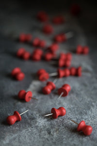 Wooden Map Pins Red