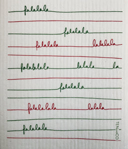 Falala Red and Green Sponge Cloth