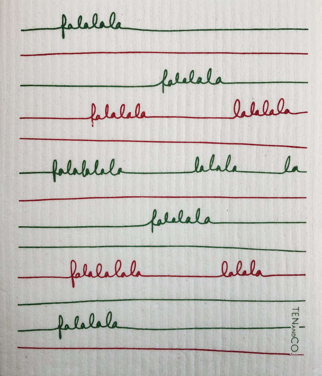 Falala Red and Green Sponge Cloth