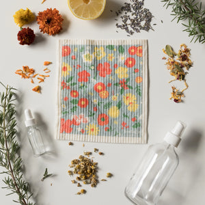 Flowers of the Month Sponge Cloth
