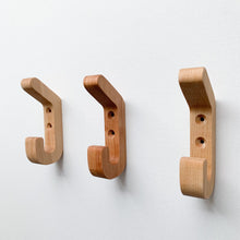 Load image into Gallery viewer, Maple Wall Hooks (Large J Hook)
