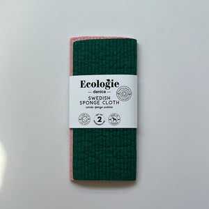 Evergreen & Blossom Solid Dyed Sponge Cloth
