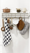 Load image into Gallery viewer, Oxford Black and White Kitchen Towel
