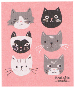 Cats Meow Red Sponge Cloth