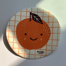 Load image into Gallery viewer, Fruit Face Orange Sponge Cloth
