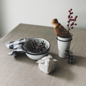 Blue Rim Enamel Tumbler