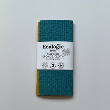Load image into Gallery viewer, Ocean &amp; Gold Solid Dyed Sponge Cloth
