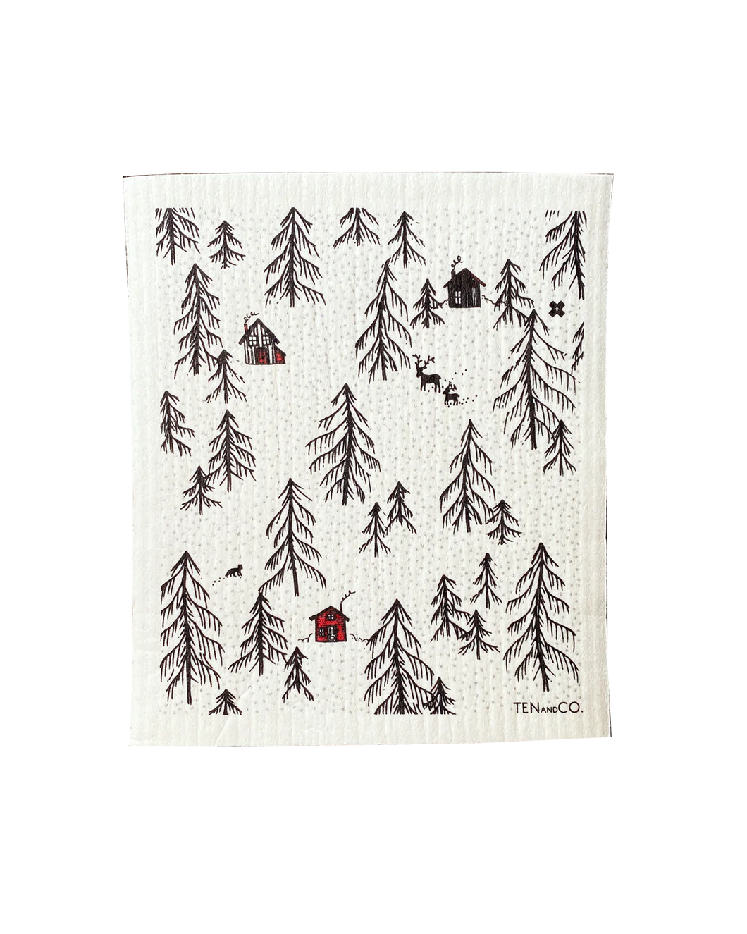 Winter Woods Sponge Cloth